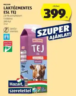 ALDI MILSANI LAKTÓZMENTES ESL TEJ ajánlat