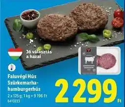 Lidl FALUVÉGI HÚS Szürkemarha hamburgerhús ajánlat