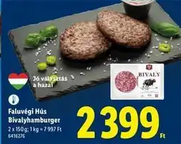 Lidl Faluvégi Hús Bivalyhamburger ajánlat