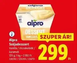 Lidl ALPRO Szójadesszert ajánlat