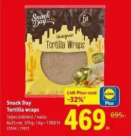 Lidl Snack Day Tortilla wraps ajánlat