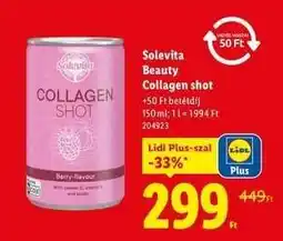 Lidl Solevita Beauty Collagen shot ajánlat