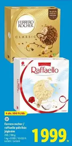 Lidl Ferrero Rocher / Raffaello pálcikás jégkrém ajánlat