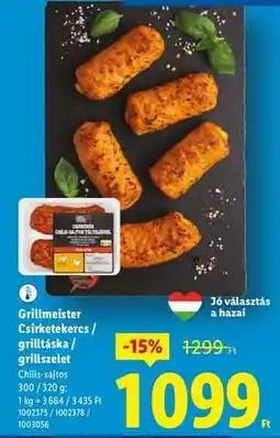 Lidl Grillmeister Csirketekercs / grilltáska / grillszelet ajánlat