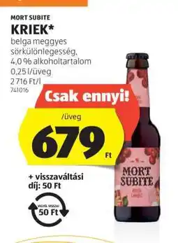 ALDI MORT SUBITE KRIEK ajánlat