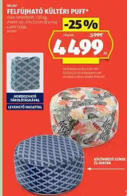 ALDI BELAVI FELFÚJHATÓ KÜLTÉRI PUFF ajánlat