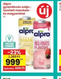 Interspar Alpro gyümölcsös szja-, ízesített mandula- és mogyorital ajánlat