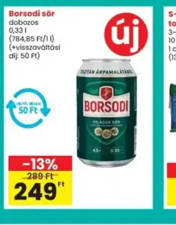 Interspar Borsodi sör ajánlat