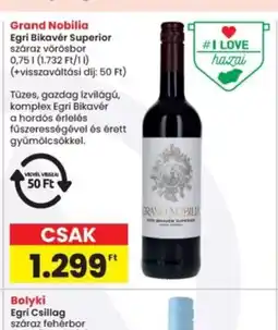 Interspar Grand Nobillia Egri Bikavér Superior ajánlat