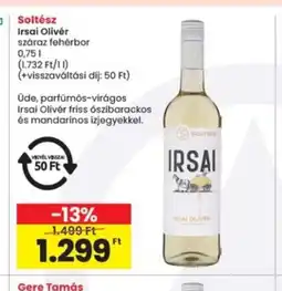 Interspar Soltész Irsai Olivér ajánlat