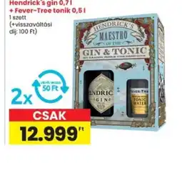 Interspar Hendrick's gin 0,7 l + Fever-Tree tonik 0,5 l ajánlat