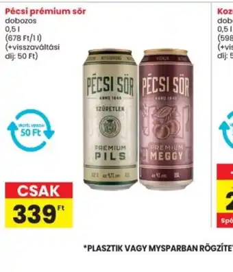 Interspar Pécsi prémium sör ajánlat
