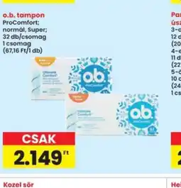 Interspar o.b. tampon ajánlat