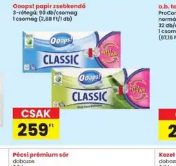 Interspar Oooops! papír zsebkendő ajánlat