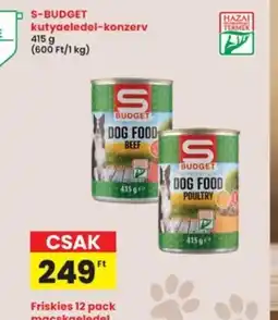 Interspar S-Budget kutyaeledel-konzerv ajánlat