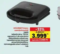Interspar Gourmetmaxx szendvicssütő ajánlat