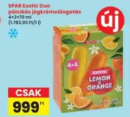 Interspar SPAR Exotic Duo pálcikás jégkrémválogatás ajánlat