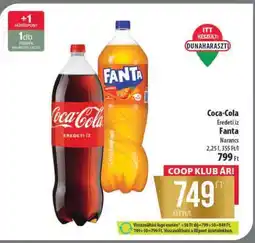 Coop Coca-Cola Eredeti íz / Fanta Narancs ajánlat