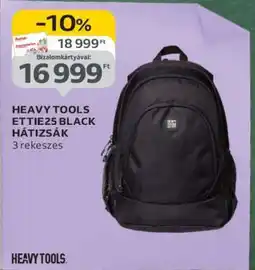 Auchan HEAVY TOOLS ETTIE25 BLACK HÁTIZSÁK ajánlat