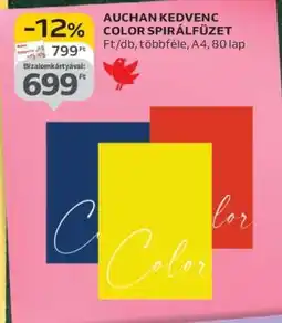 Auchan AUCHAN KEDVENC COLOR SPIRÁLFÜZET ajánlat
