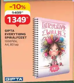 Auchan GIPTA EVERYTHING SPIRÁLFÜZET ajánlat