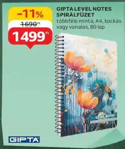 Auchan GIPTA LEVEL NOTES SPIRÁLFÜZET ajánlat