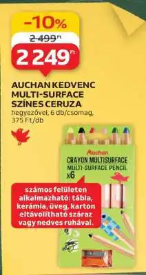 Auchan AUCHAN KEDVENC MULTI-SURFACE SZÍNES CERUZA ajánlat