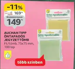Auchan AUCHAN TIPP ÖNTAPADÓS JEGYZETTÖMB ajánlat