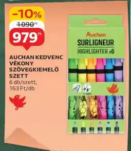 Auchan AUCHAN KEDVENC VÉKONY SZÖVEGKIEMELŐ SZETT ajánlat