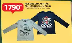 Auchan Mesefigura mintás fiú hosszú ujjú póló ajánlat