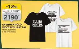 Auchan Gyermek póló vicces felirattal ajánlat