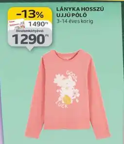 Auchan LÁNYKA HOSSZÚ UJJÚ PÓLÓ ajánlat