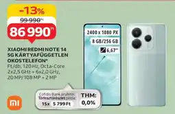 Auchan Xiaomi Redmi Note 14 5G Kártyafüggetlen Okostelefon ajánlat