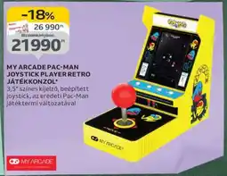 Auchan MY ARCADE PAC-MAN JOYSTICK PLAYER RETRO JÁTÉKKONZOL ajánlat