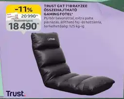 Auchan TRUST GXT 718 RAYZEE ÖSSZEHAJTHATÓ GAMING FOTEL ajánlat
