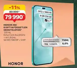 Auchan HONOR X8C KÁRTYAFÜGGETLEN OKOSTELEFON ajánlat