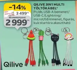 Auchan QILIVE 3IN1 MULTI TÖLTŐKÁBEL ajánlat