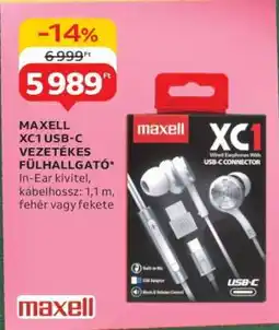 Auchan MAXELL XC1 USB-C VEZETÉKES FÜLHALLGATÓ ajánlat