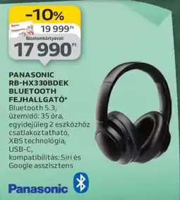 Auchan PANASONIC RB-HX330BDEK BLUETOOTH FEJHALLGATÓ ajánlat