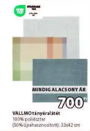 JYSK VALLMO TÁNYÉRALÁTÉT ajánlat