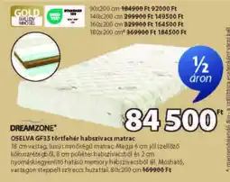 JYSK DREAMZONE OSELVA GF35 törtfehér habszivacs matrac ajánlat
