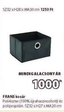 JYSK FRANS kosár ajánlat