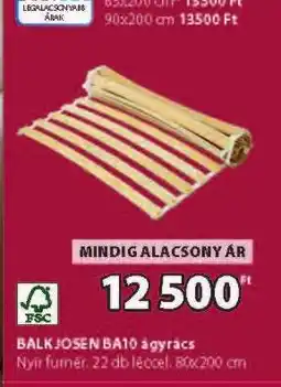 JYSK BALKJOSEN BA10 ágyrács ajánlat
