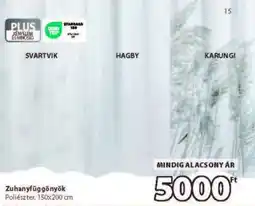 JYSK ZUHANYFÜGGÖNYÖK ajánlat