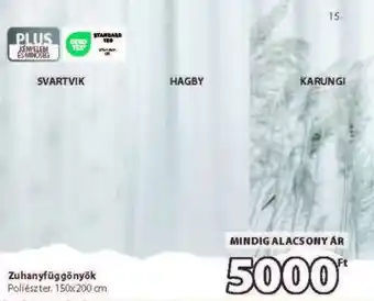JYSK ZUHANYFÜGGÖNYÖK ajánlat