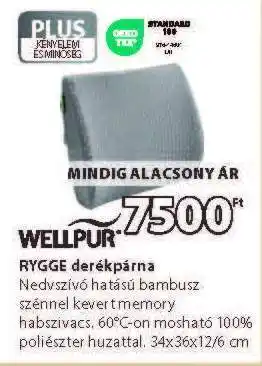 JYSK WELLPUR RYGGE derékpárna ajánlat