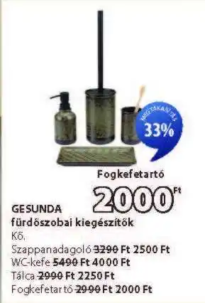 JYSK GESUNDA fürdőszobai kiegészítők ajánlat