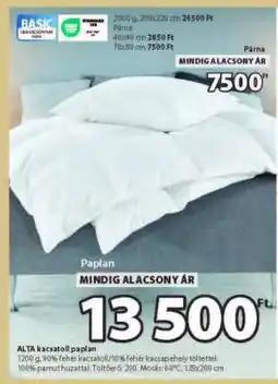 JYSK ALTA kacsatoll paplan ajánlat