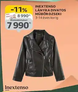 Auchan Inextenso Lányka Divatos Műbőr Dzseki ajánlat