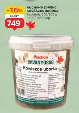Auchan Auchan Kedvenc Kovászos Uborka ajánlat